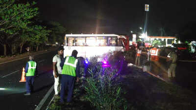 Ambulance rescuing highway crash victims on Chennai-Trichy NH hit by bus, 3 killed