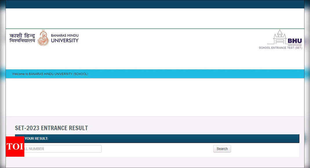 BHU SET Result 2023 declared: Check your merit list for admission to ...