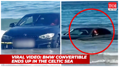 Watch: BMW owner takes 4-series convertible for a swim in the Celtic sea
