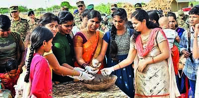 128th Infantry Corps plants 500 saplings in Jaisalmer