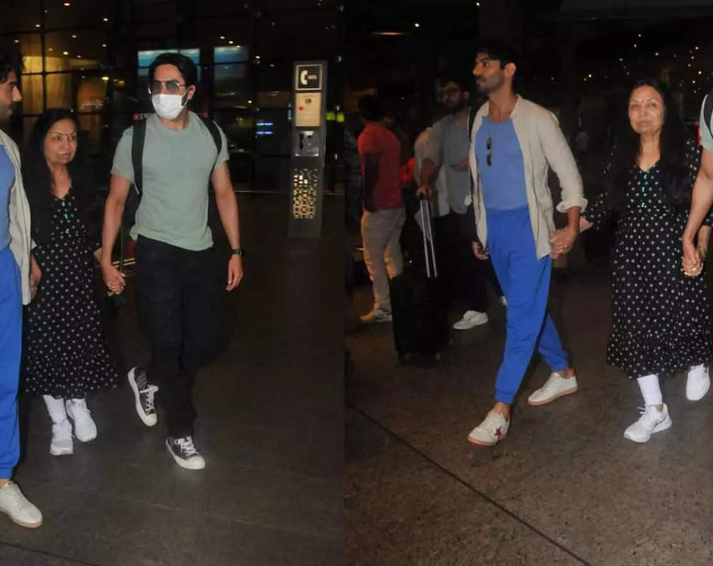 
Emotional moment! Holding her hands, Ayushmann Khurrana and Aparshakti Khurana bring their mother to Mumbai after father's demise

