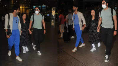 Emotional moment! Holding her hands, Ayushmann Khurrana and Aparshakti Khurana bring their mother to Mumbai after father's demise