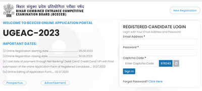 Bihar UGEAC 2023 registration begins on bceceboard.bihar.gov.in, application link here