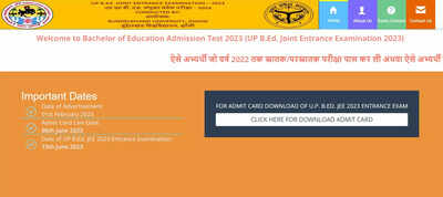UP BEd JEE 2023 Admit Card released on bujhansi.ac.in, download link here