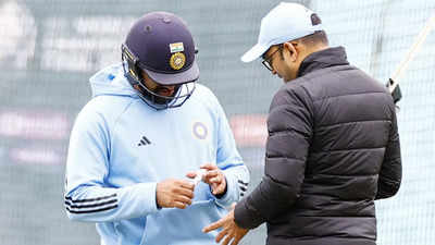 WTC Final: Injury scare for India as skipper Rohit Sharma hit on left thumb during net session