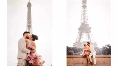 Mitali Mayekar and Siddharth Chandekar steal a kiss in front of Eiffel Tower; see deamy pic