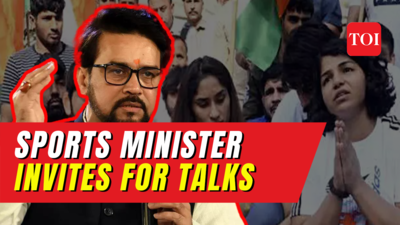 Amid protest against WFI Chief, Union Sports Minister Anurag Thakur invites wrestlers for talks