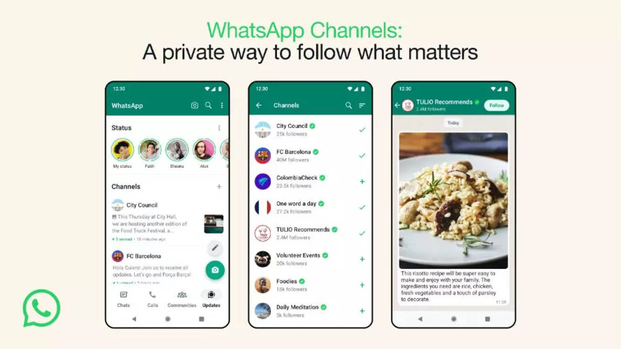 Examples of WhatsApp Channels: Netflix, Times of India, and more