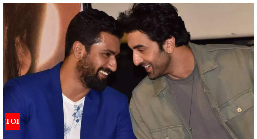 Vicky Kaushal and Ranbir Kapoor look suave as they make their way