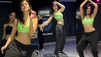 Wearing a green sports bra and black low-waist lower, Shanaya Kapoor sets internet ablaze with her dance moves