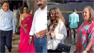 Kiara Advani spotted with her mom Genevieve Advani and mother-in-law Rimma Malhotra on Satyaprem Ki Katha set