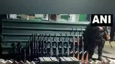 Giant drop box set up to collect looted weapons, no questions will be asked