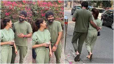 Nayanthara and Vignesh Shivan twin in green co-ords