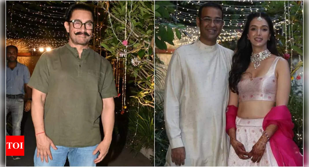 Aamir Khan arrives for producer Madhu Mantena and Yogaacharya Ira Trivedi’s mehendi ceremony | Hindi Movie News