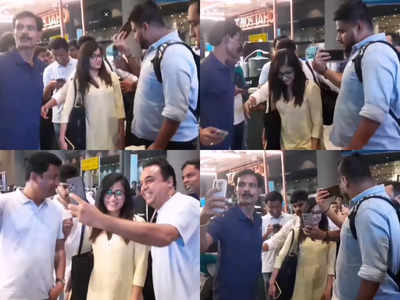 Watch: Rashmika Mandanna's Mumbai airport arrival interrupted by overzealous fans; bodyguard protects her safety