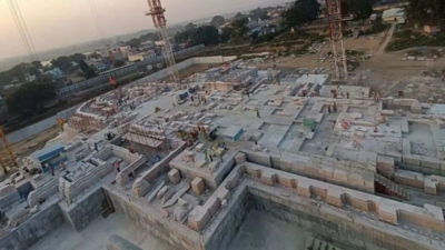 Ground floor of three-storey Ram Temple in Ayodhya in final stages of construction