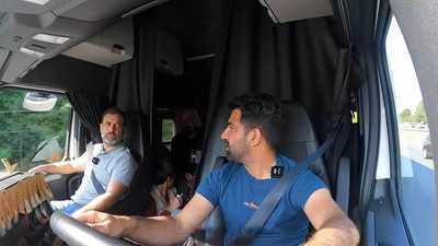 Rahul Gandhi undertakes another truck ride, this time in US