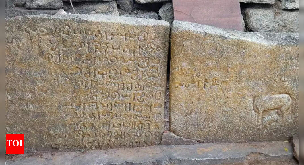 Tamil inscription engraved on slab dating back to 1072 CE unearthed at