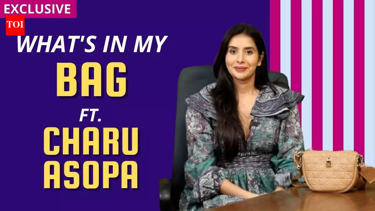 Charu Asopa gives a peek into her statement sling bag
