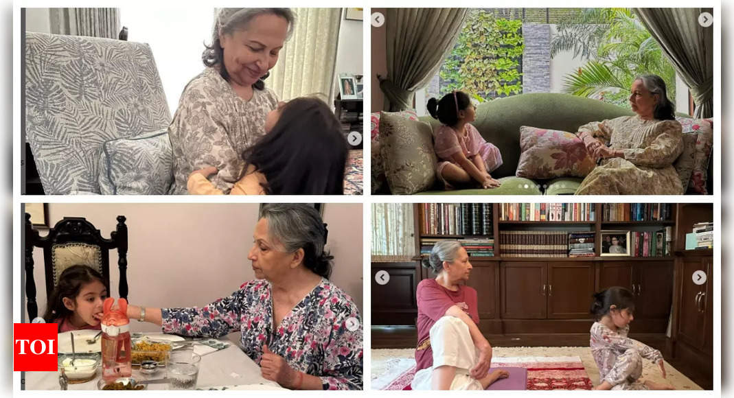 Soha Ali Khan shares pics of mom Sharmila Tagore bonding with daughter Inaaya, says ‘time with grandparents is so precious’: See inside | Hindi Movie News