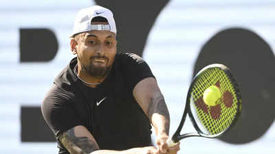 Nick Kyrgios vents over towels, pleads for patience after losing on return