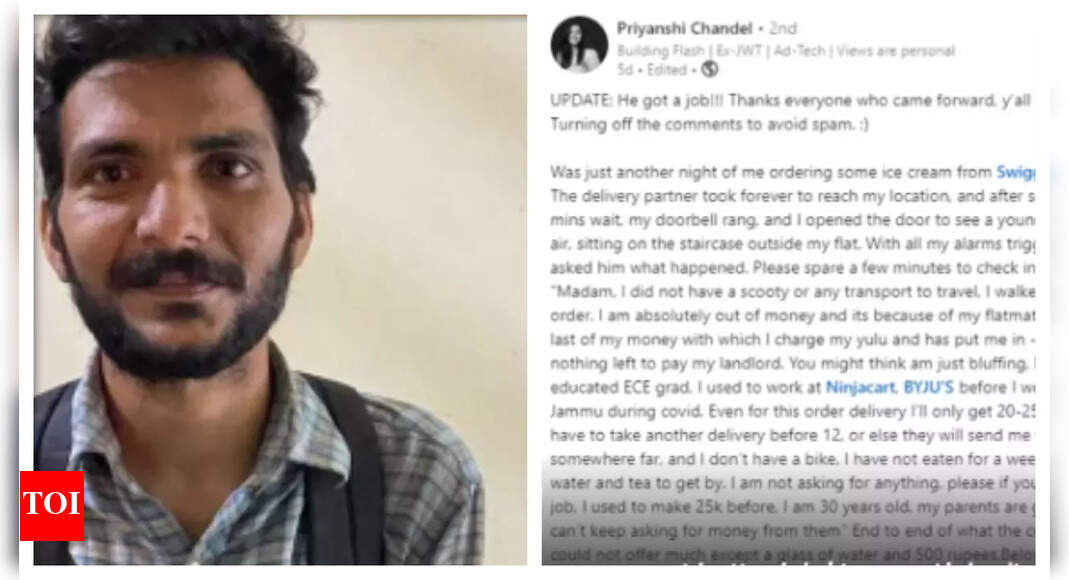 Viral: The story of a broke delivery guy walking 3 kms to deliver an order is heartbreaking - Vimarsana News