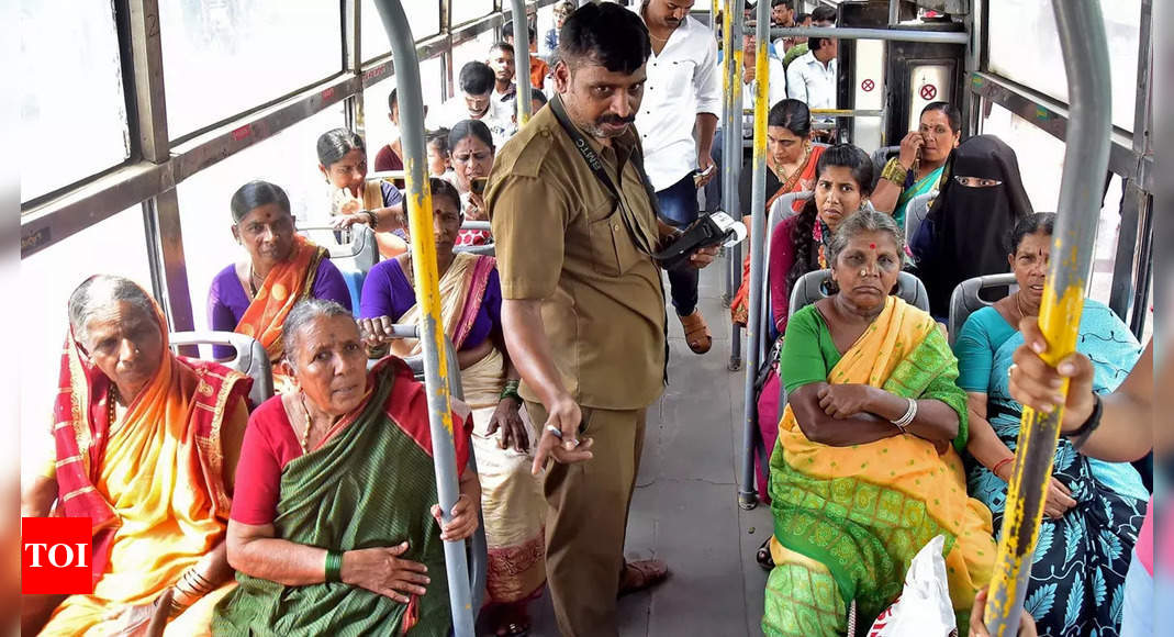 Free Bus Travel For Women In Karnataka Nearly 1 Crore Women Travel Free In State Run Buses 