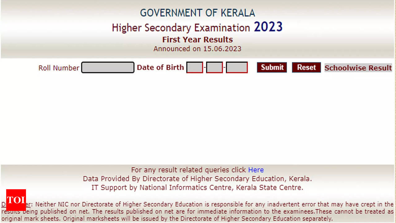 DHSE Kerala +1 Result 2024 Website to check Plus One results