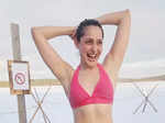 Bikini-clad Pragya Jaiswal plunges in -15 degree celsius ice bath in Finland