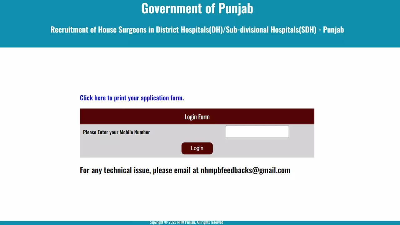 NHM Punjab Recruitment 2023 Apply Online for 523 House Surgeon