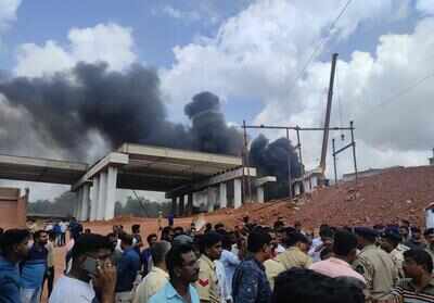 Crowd sets 3 vehicles on fire as Mopa link road truck kills rider