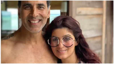 Twinkle Khanna shares a shirtless pic of Akshay Kumar as she reveals real reason why she married him; actor has the BEST reply