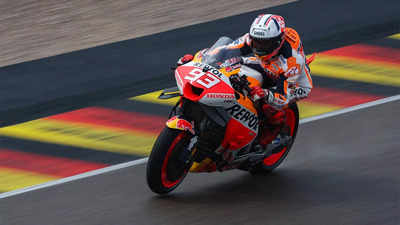 Marc Marquez drops out of German MotoGP after breaking thumb in warm-up