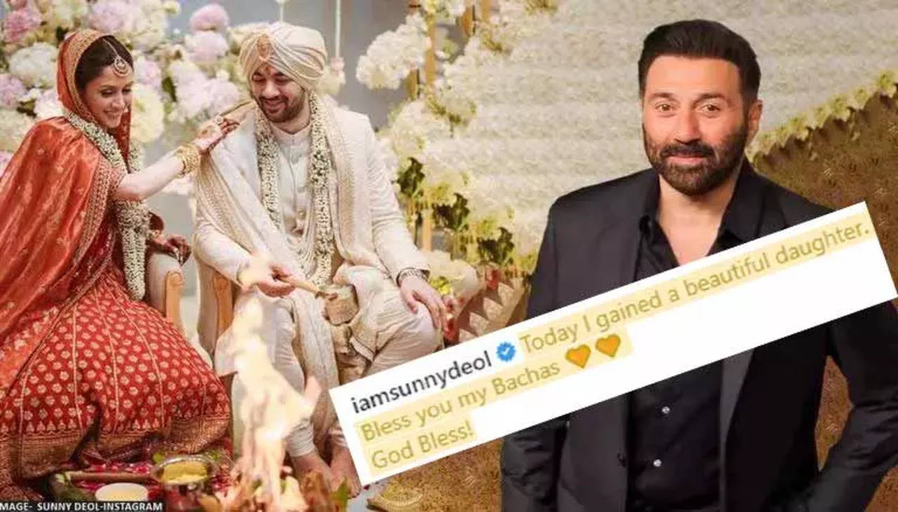 Sunny Deol welcomes his daughter-in-law Drisha Acharya with a beautiful post photo photo