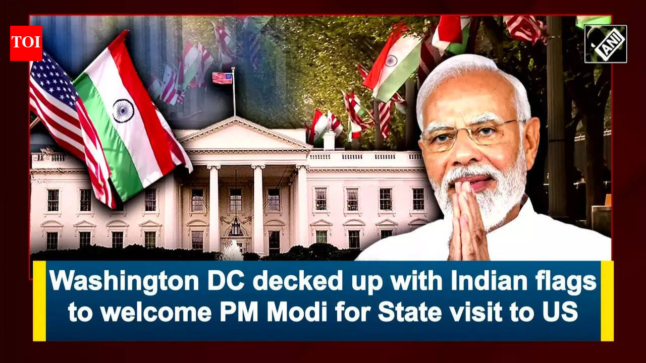 Washington DC decked up with Indian flags to welcome PM Modi for State ...