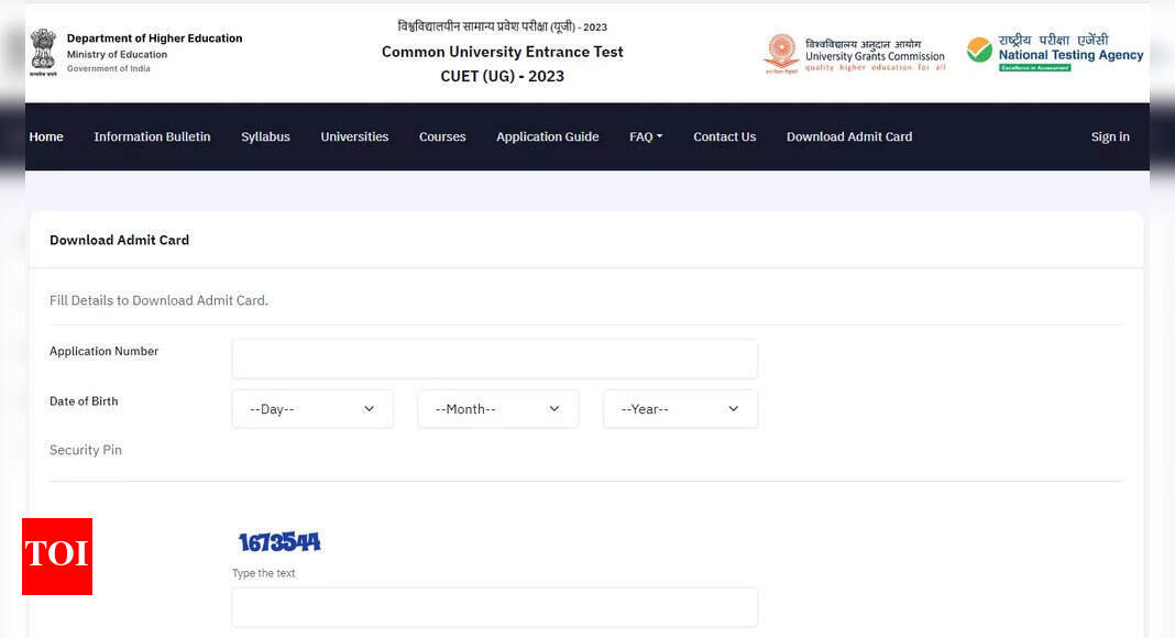 CUET UG Admit Card 2023 for June 21 exam released on cuet.samarth.ac.in