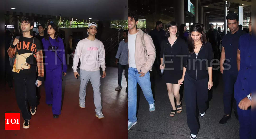 ‘The Archies’ team is all smiles as they return to Mumbai after OTT event in Brazil – Pics inside | Hindi Movie News