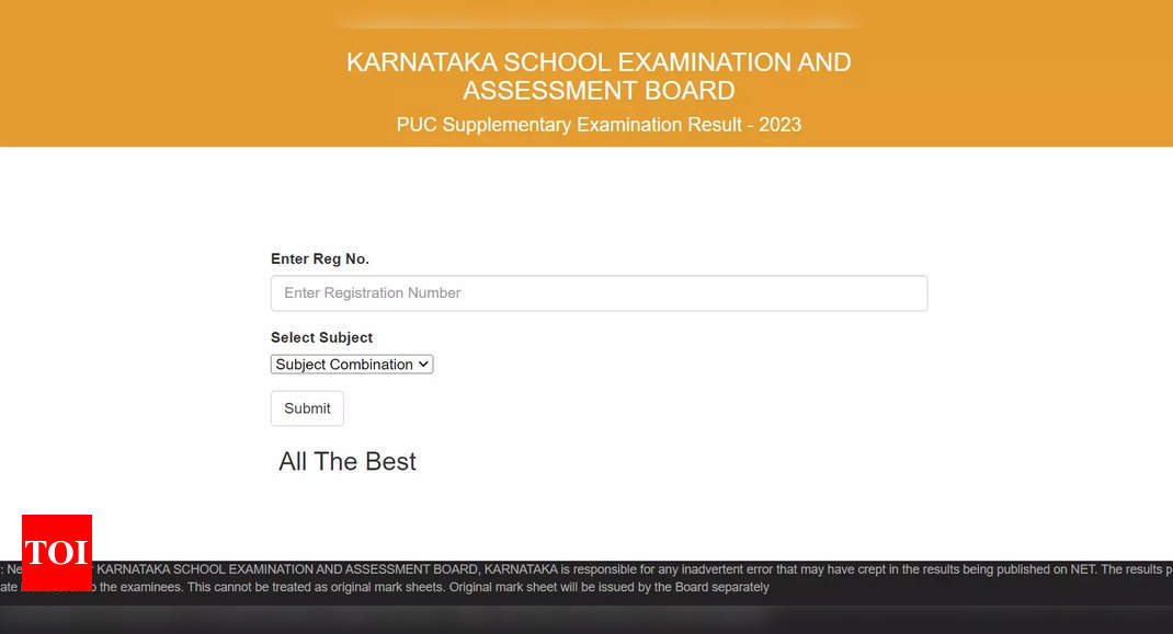 Karnataka 2nd PUC supplementary result declared on karresults.nic.in