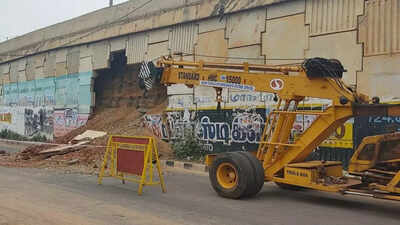 Wall of Trichy-Thanjavur NH underpass collapses