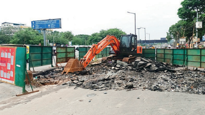 After long delay, work resumes on additional ramp at Hebbal flyover in Bengaluru