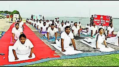Stage set for mass yoga sessions today