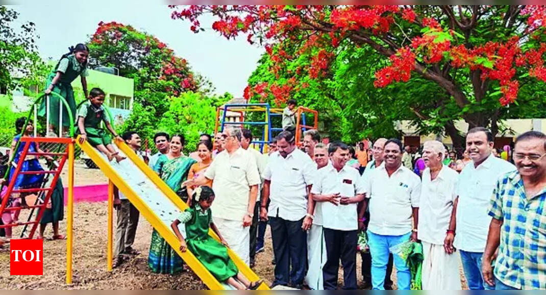 Ram Nagar: Corporation School Gets Play Area For Kids | Coimbatore News - Vimarsana News