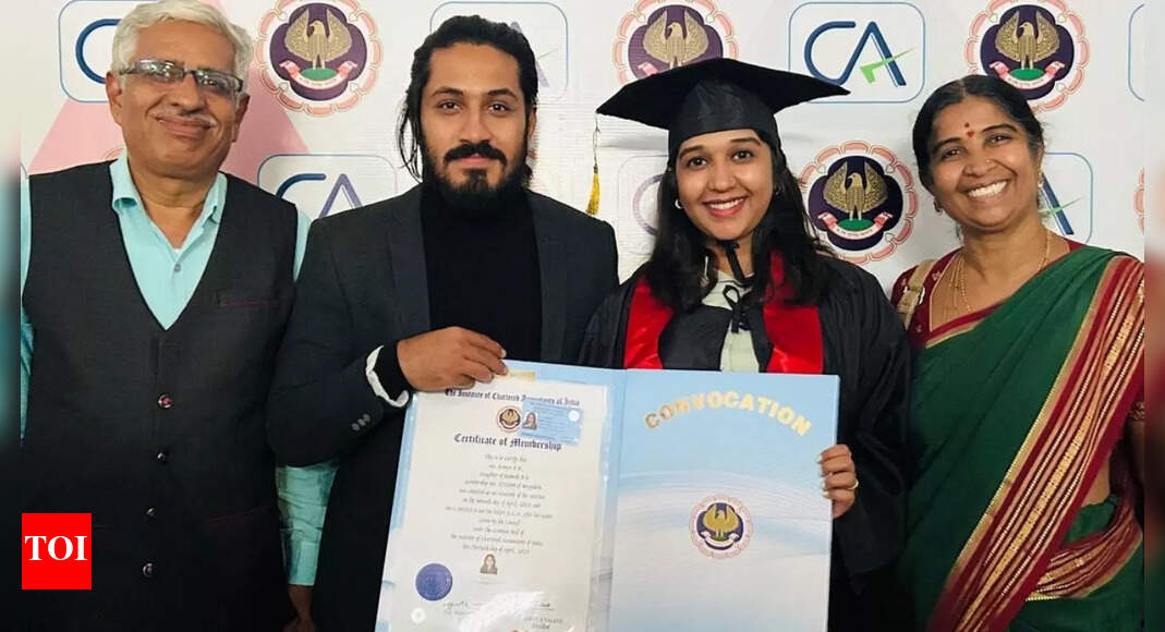 Actor Ninaad Haritsha's wife Ramya graduates as a Chartered Accountant