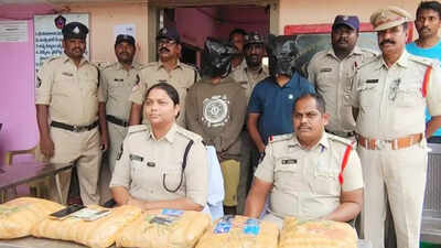 Police arrest two interstate smugglers from Kerala, seize 10 kgs of ganja in Tirupati district