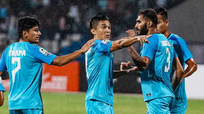 Sunil Chhetri hat-trick powers India to 4-0 win over Pakistan in SAFF Championship | Football News - Times of India