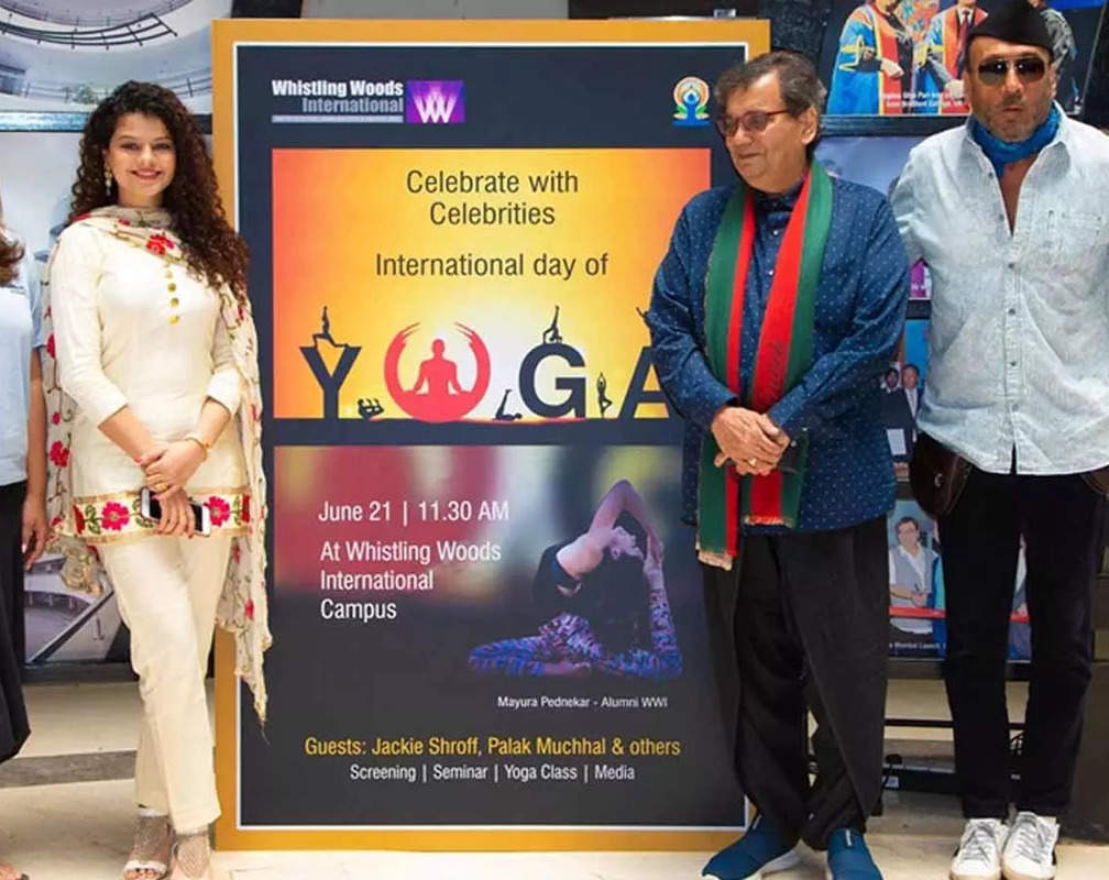 
Filmmaker Subhash Ghai, actor Jackie Shroff celebrate 9th International Yoga Day in Mumbai
