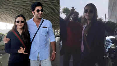 Alia Bhatt and hubby Ranbir Kapoor involve in fun banter with paparazzi, actress requests paps not to click pictures of daughter Raha