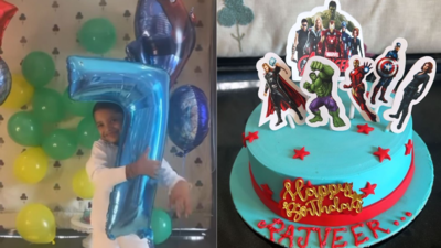 Mahhi Vij celebrates son Rajveer’s 7th birthday with a special Avenger cake; watch