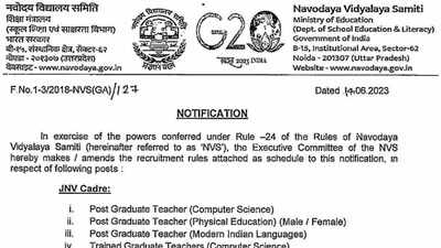 NVS Recruitment 2023: Apply online for 7500+ Teaching and Non-Teaching Posts