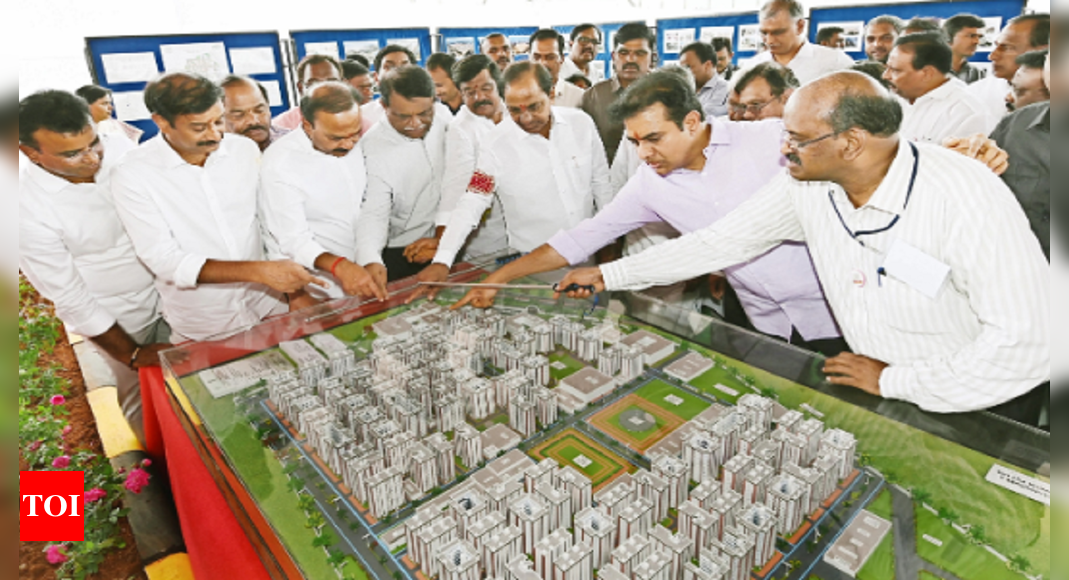 KCR opens Asia’s biggest housing project at Kollur | Hyderabad News ...